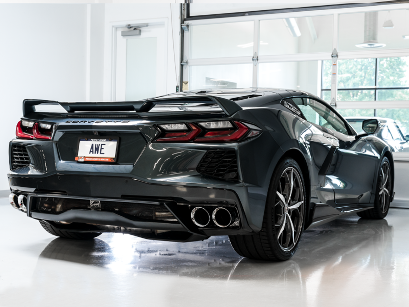 Échappement AWE Tuning 2020 Chevrolet Corvette (C8) Track Edition - Embouts Quad Chrome Silver