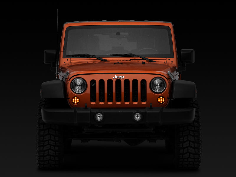 Raxiom 07-18 Jeep Wrangler JK Axial Series LED Front Turn Signals (Smoked)