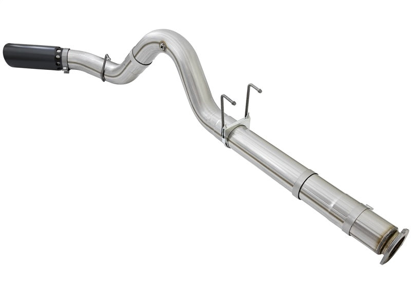 aFe ATLAS 5in DPF-Back Système d'échappement en acier d'alun avec pointe noire 2017 Ford Diesel Trucks V8-6.7L (td)