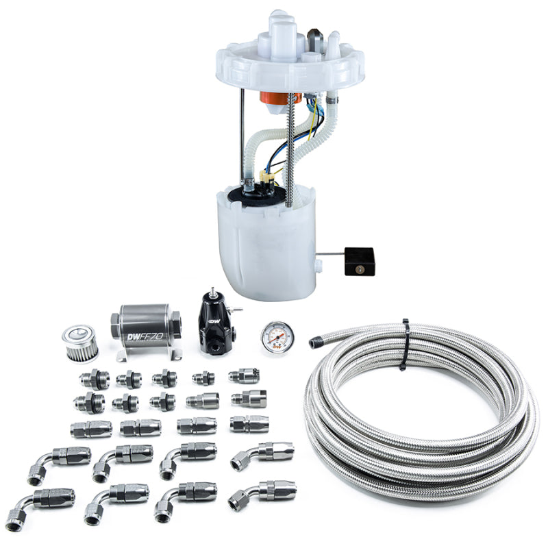 DeatschWerks Pompe DW400 avec module et kit de retour pour Honda Civic Si 12-15 / Acura ILX 13-15 avec conduites de carburant CPE
