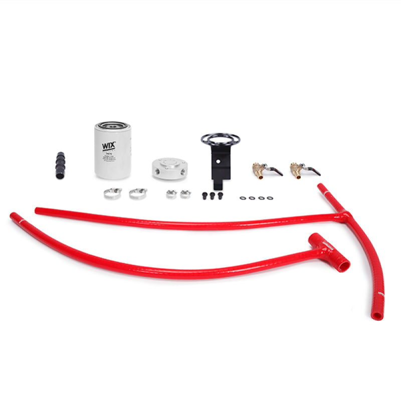 Kit de filtration de liquide de refroidissement Mishimoto 03-07 Ford 6.0L Powerstroke - Rouge
