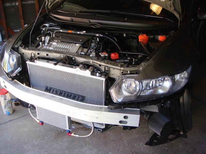 Radiateur en aluminium Mishimoto pour Honda Civic SI manuelle 06+