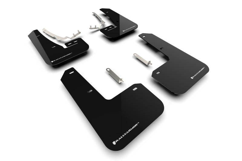 Rally Armor 22-25 VW MK8 Golf GTI/R Black UR Mud Flap w/White Logo