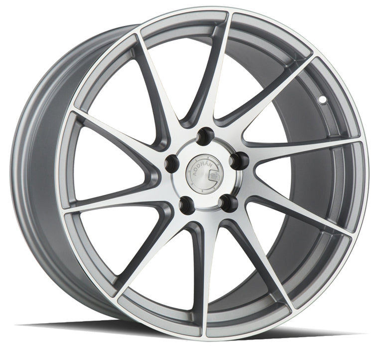 Aodhan AH09 18x9.5 5x112 +35 73.1 Gloss Silver Machined Face (Driver Side )