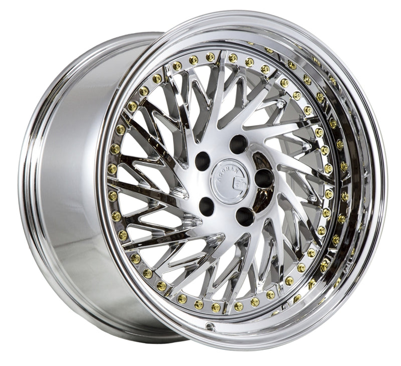 Aodhan DS03 Vacuum Chrome w/Gold Rivets