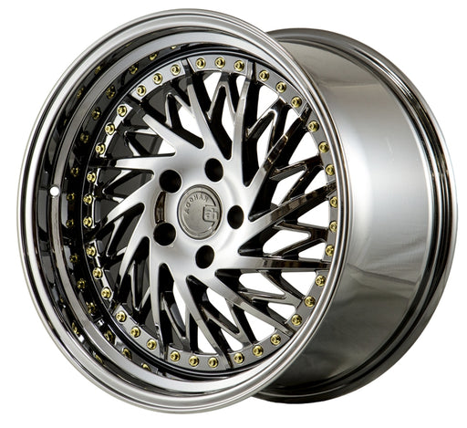 Aodhan DS03 Black Vacuum w/ Gold Rivets