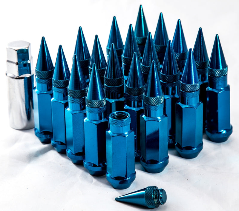 AODHAN XT92 SPIKED LUG NUTS (SET OF 20PC WITH KEY) 14x1.5 Blue