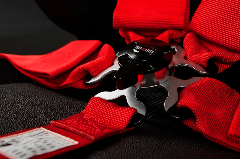 5 Point 3 inch SFI Approved Racing Harness - Red