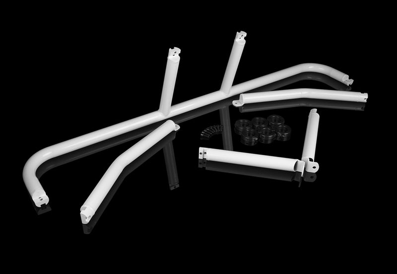 15-19 Ford Mustang Harness Bar Kit - White Gloss