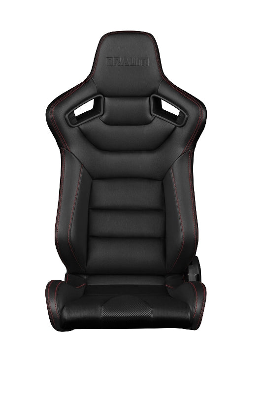 Elite Series Sport Seats - Black Leatherette (Red Stitching)