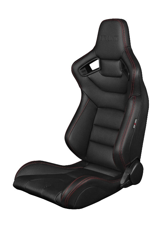 Elite Series Sport Seats - Black Leatherette (Red Stitching)