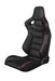 Elite Series Sport Seats - Black Leatherette (Red Stitching)