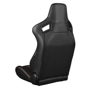 Elite Series Sport Seats - Black Leatherette (Red Stitching)