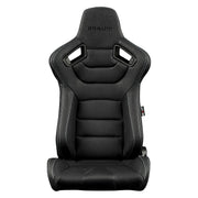 Elite Series Sport Seats - Black Leatherette (White Stitching)