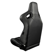 Elite Series Sport Seats - Black Leatherette (White Stitching)