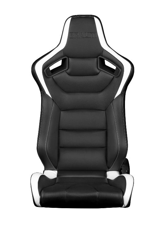 Elite Series Sport Seats - Black and White Leatherette