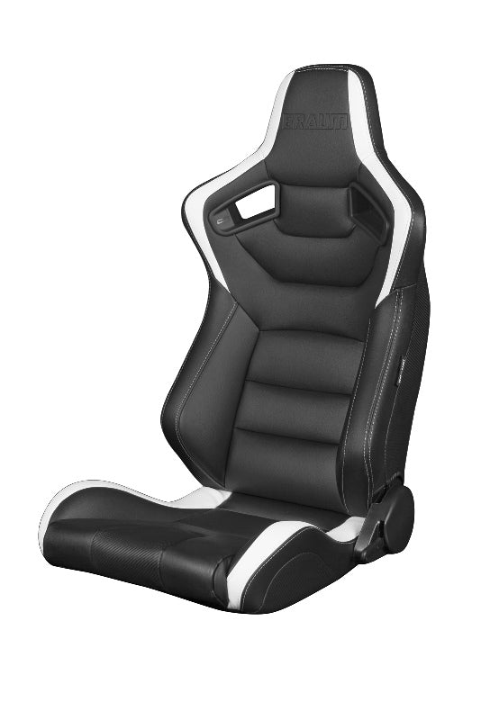 Elite Series Sport Seats - Black and White Leatherette