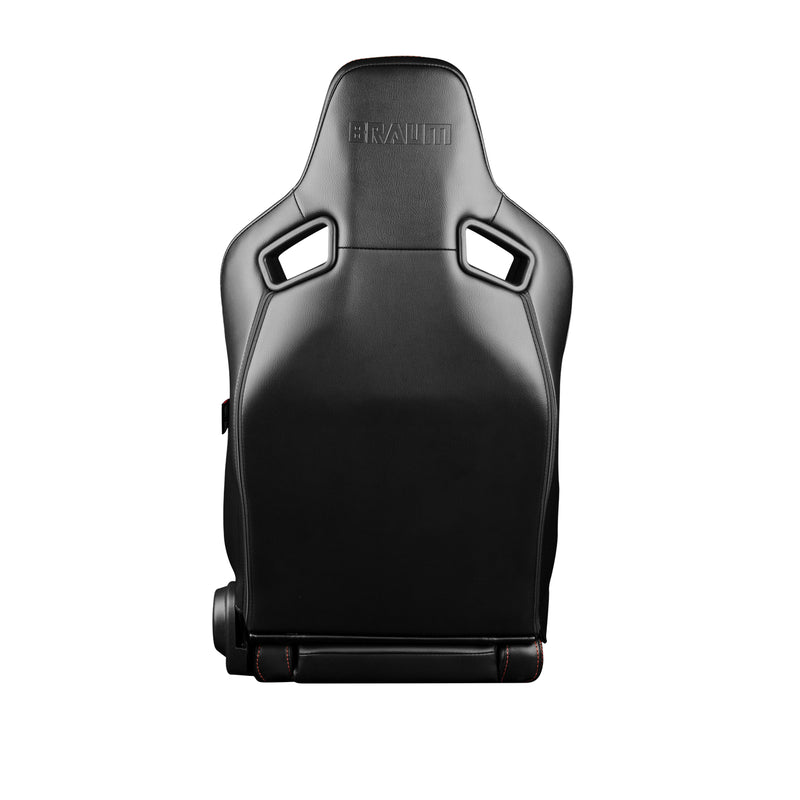 Elite V2 Series Sport Seats - Black Suede (Red Stitching)