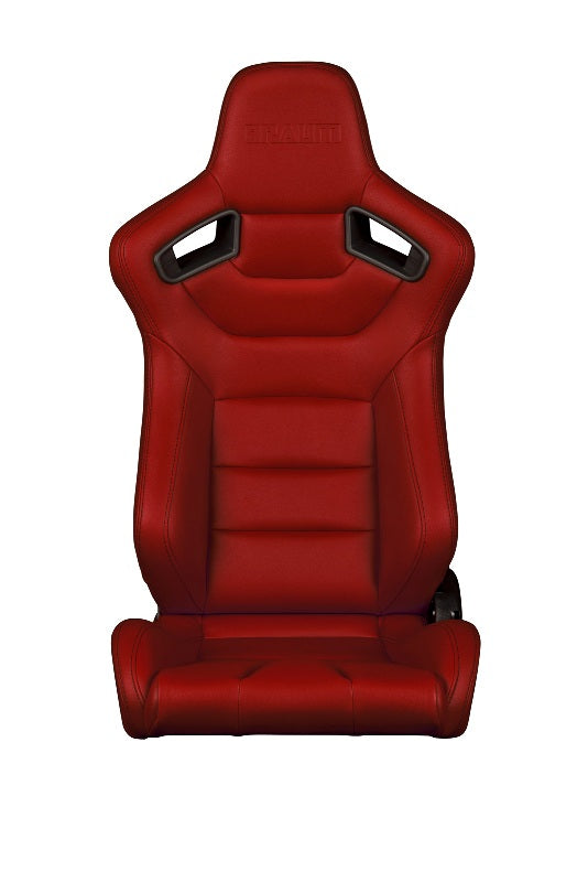 Elite Series Sport Seats - Red Leatherette (Black Stitching)