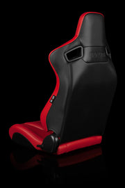 Elite-X Series Sport Seats - Red Leatherette (black Stitching)