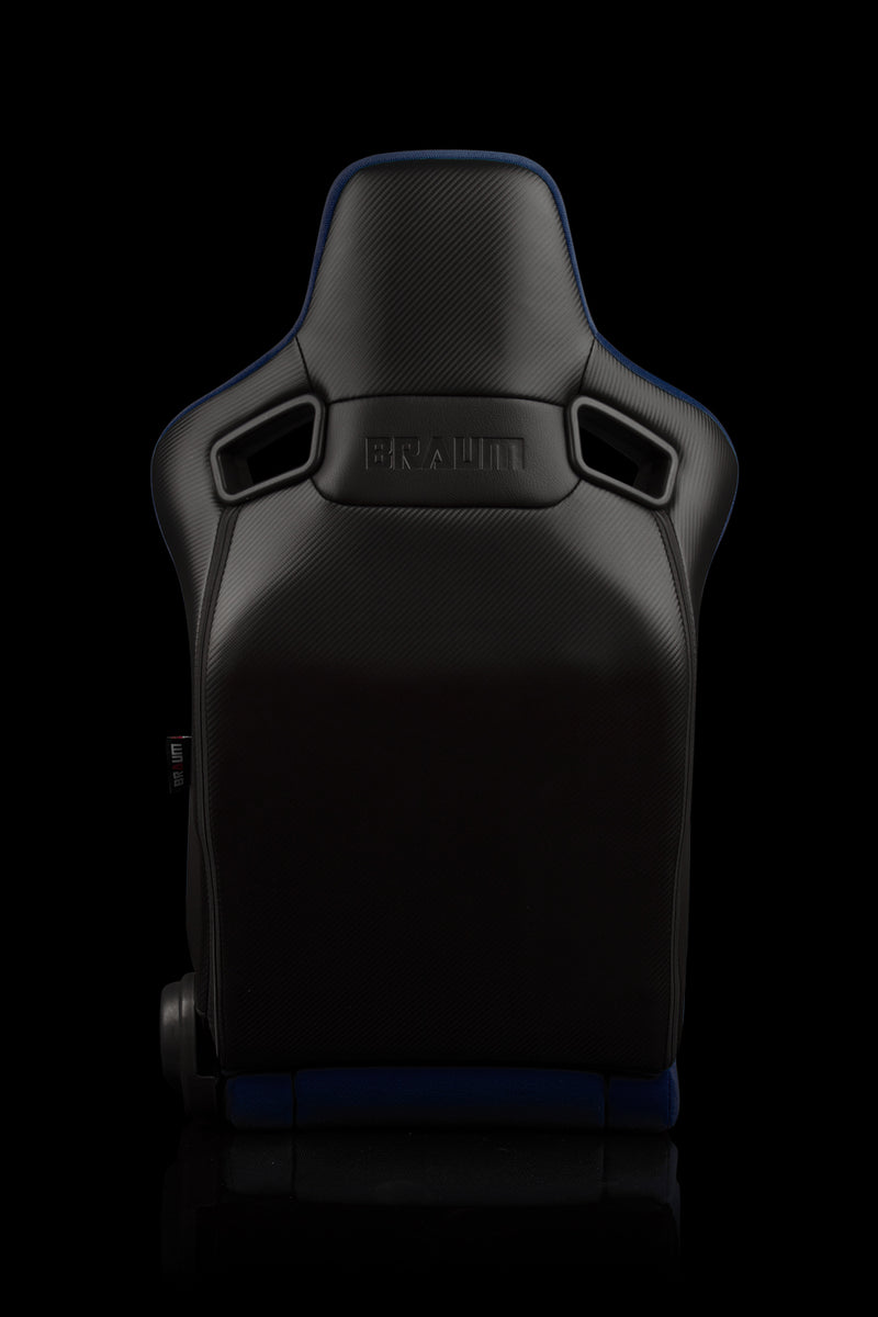 Braum Elite Series Sport Seats - Blue Cloth (Black Stitching), (Pair)