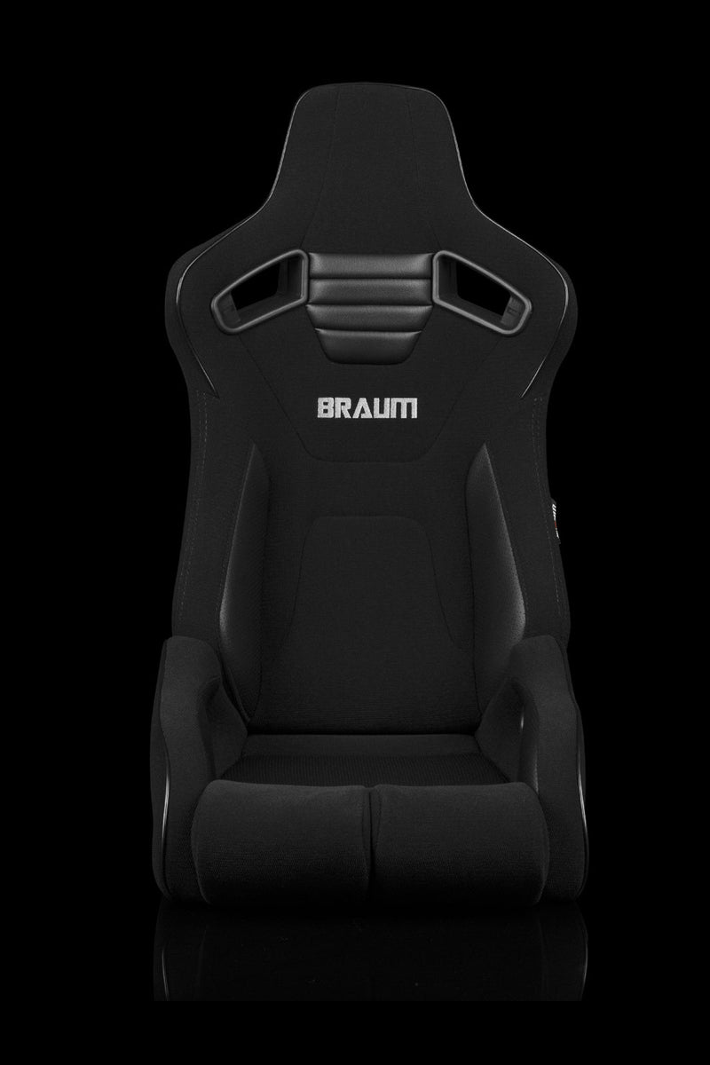 Elite-R Series Sport Seats - Black Jacquard (Black Stitching / Black Piping)