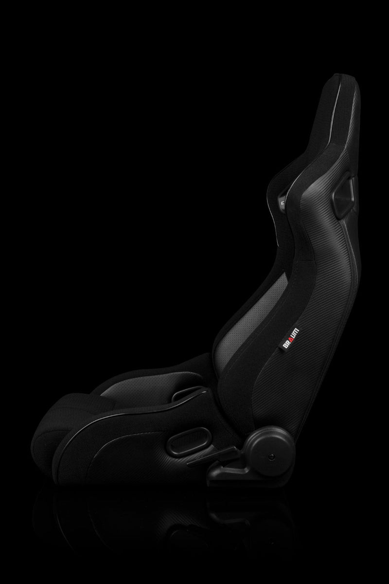 Elite-R Series Sport Seats - Black Jacquard (Black Stitching / Black Piping)