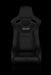 Elite-R Series Fixed Back Bucket Seat - Black Polo Cloth (Black Stitching / Black Piping)
