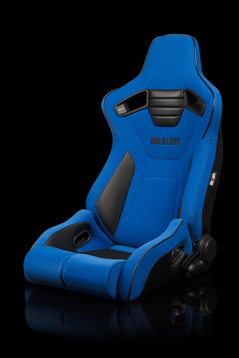 Elite-R Series Reclinable Bucket Seat - Blue Cloth / Black Piping