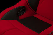Elite-R Series Reclinable Bucket Seat - Red Cloth / Black Piping