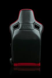 Elite-R Series Reclinable Bucket Seat - Red Cloth / Black Piping