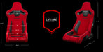 Elite-R Series Reclinable Bucket Seat - Red Cloth / Black Piping
