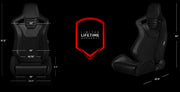 Elite-S Series Sport Seats - Black & Black