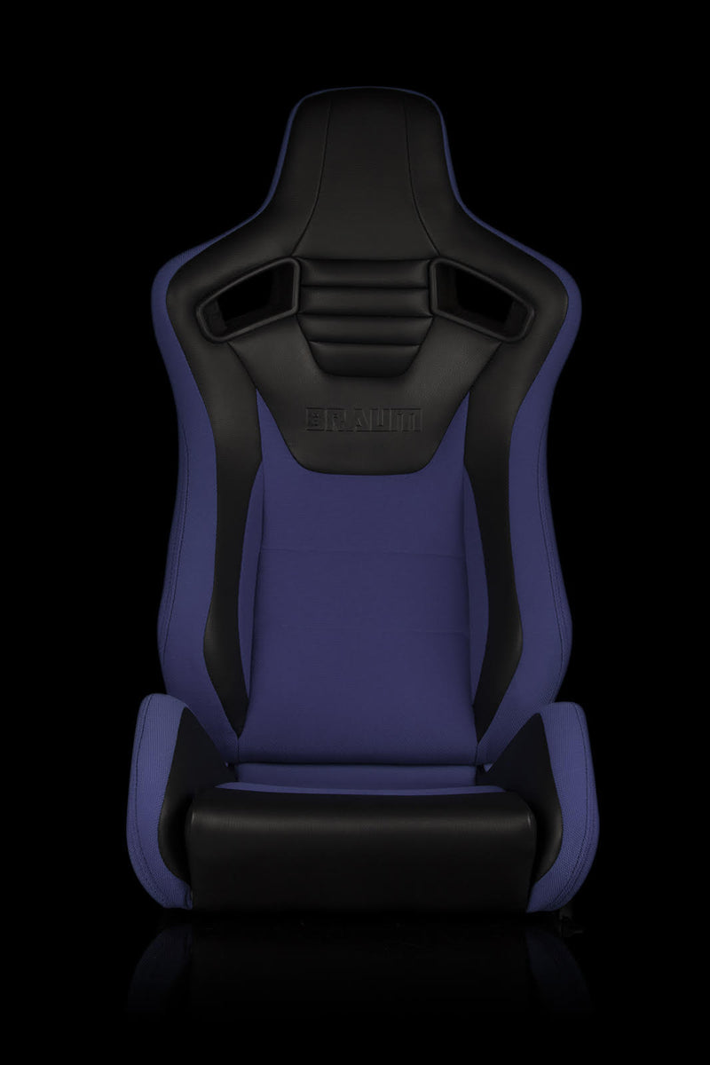 Braum Elite-S Series Sport Seats - Black & Blue, (Pair)