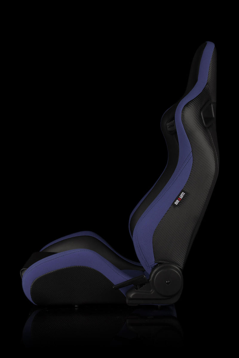 Braum Elite-S Series Sport Seats - Black & Blue, (Pair)