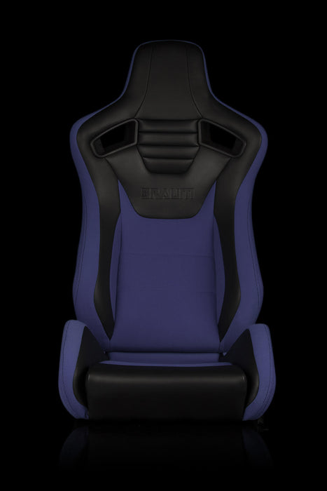 Braum Elite-S Series Sport Seats - Black & Blue, (Pair)