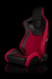 Elite-S Series Sport Seats - Black & Red