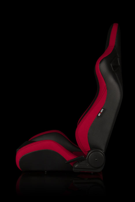Elite-S Series Sport Seats - Black & Red