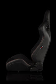 Elite-S Series Sport Seats - Black & Red Plaid (Red Stitching)