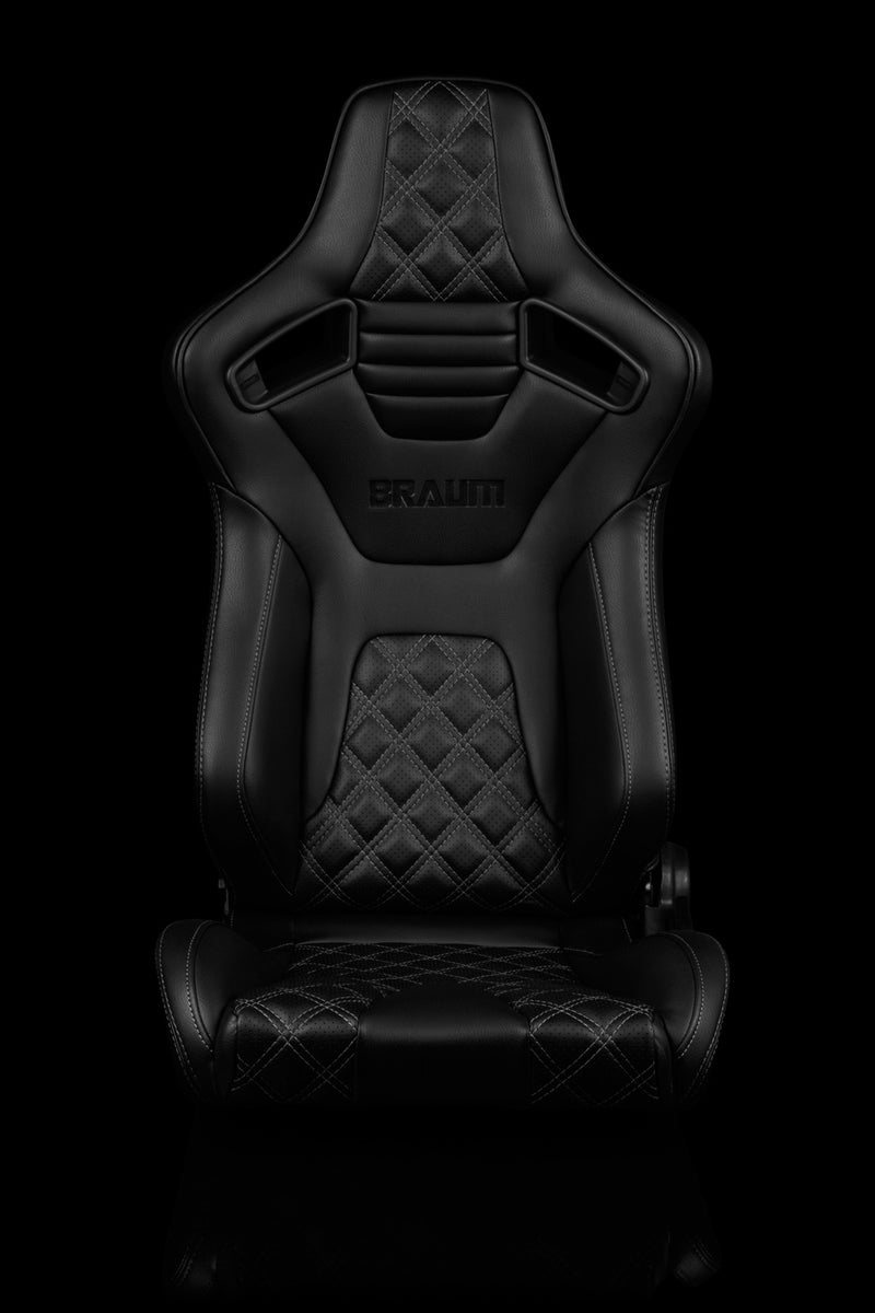 Elite-X Series Sport Seats - Black Diamond (Double Grey Stitching / Black Piping) **Being Discontinued - Contact us for Availability**