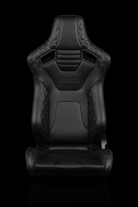 Elite-X Series Sport Seats - Black Diamond (Grey Stitching)