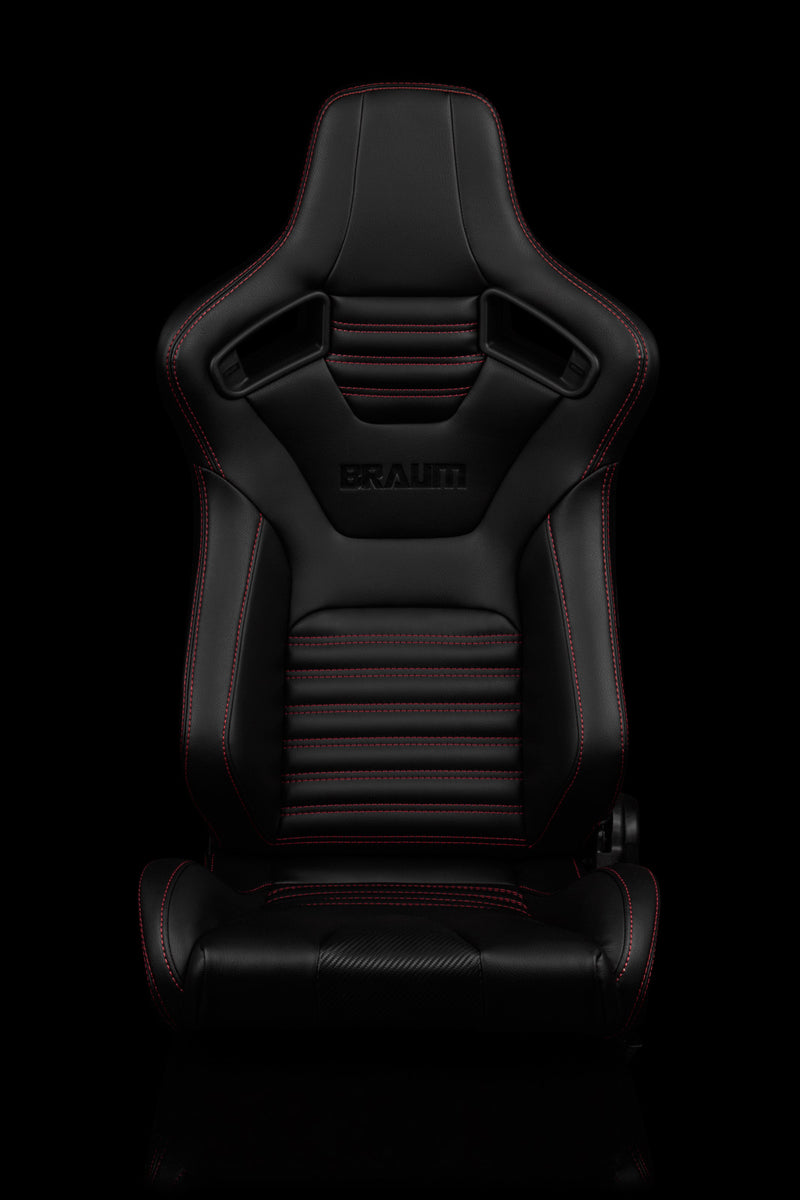 Elite-X Series Sport Seats - Black Leatherette (Red Stitching) Version 2