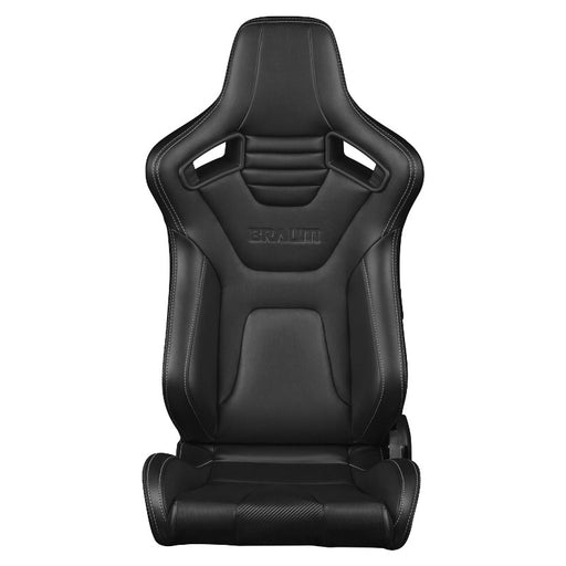 Elite-X Series Sport Seats - Black Leatherette / Carbon Fiber (White Stitching) **Being Discontinued - Contact us for Availability**