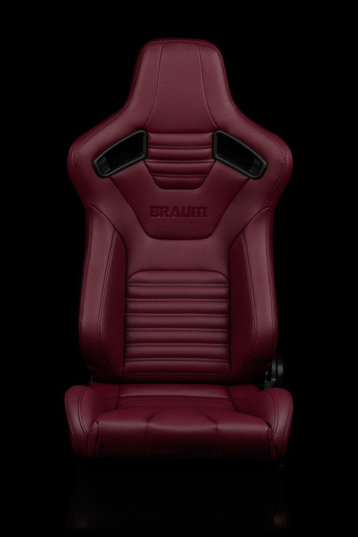Elite-X Series Sport Seats - Maroon Leatherette (Black Stitching)