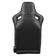 Elite-X Series Sport Seats - Black PU / Navy Denim / Orange Stitching