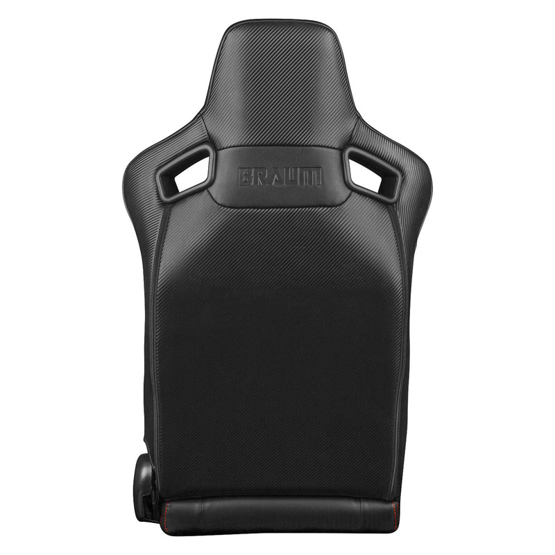 Elite-X Series Sport Seats - Black PU / Navy Denim / Orange Stitching