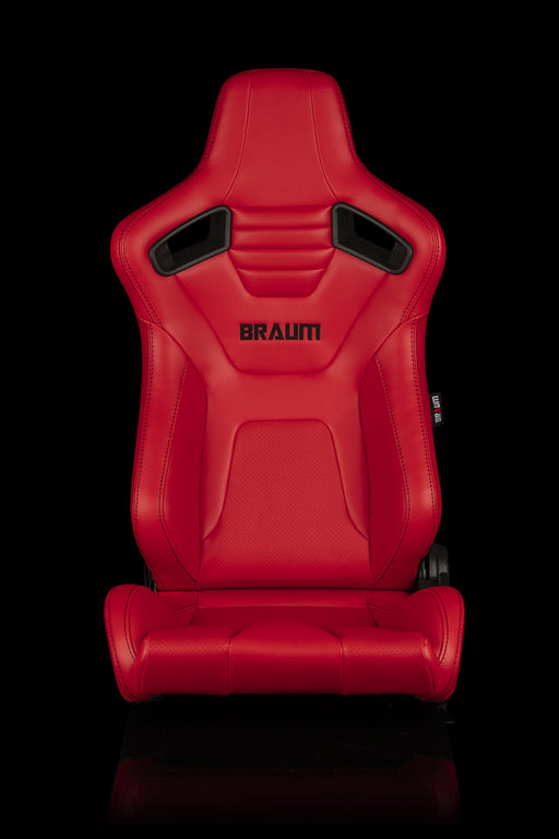 Elite-X Series Sport Seats - Red Leatherette (black Stitching)