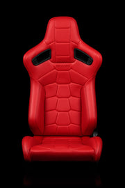 Elite-X Series Sport Seats - Komodo Edition | Red Leatherette (Black Stitching)