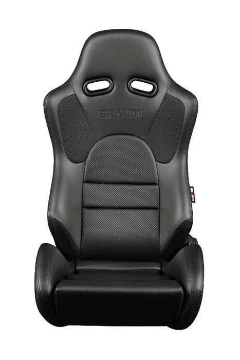 Advan Series Sport Seats - Black Leatherette (Black Stitching)