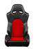 Advan Series Sport Seats - Black Leatherette with Red Fabric Insert